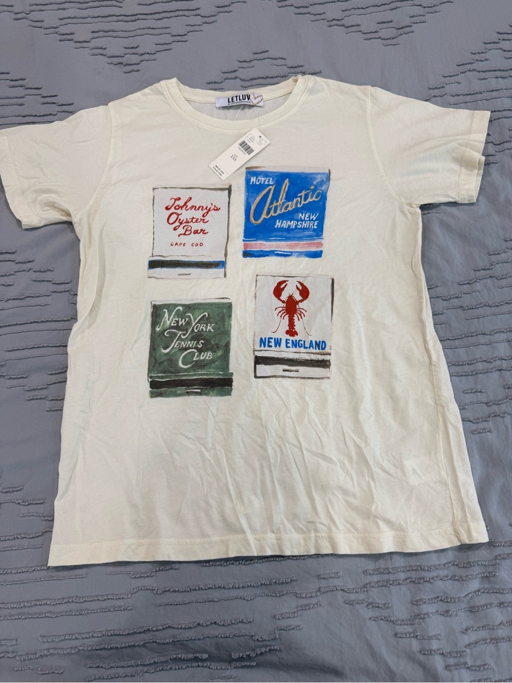 Anthropologie Letluv Matchbook Graphic Tee SOLD OUT!! NWT - Picture 3 of 8